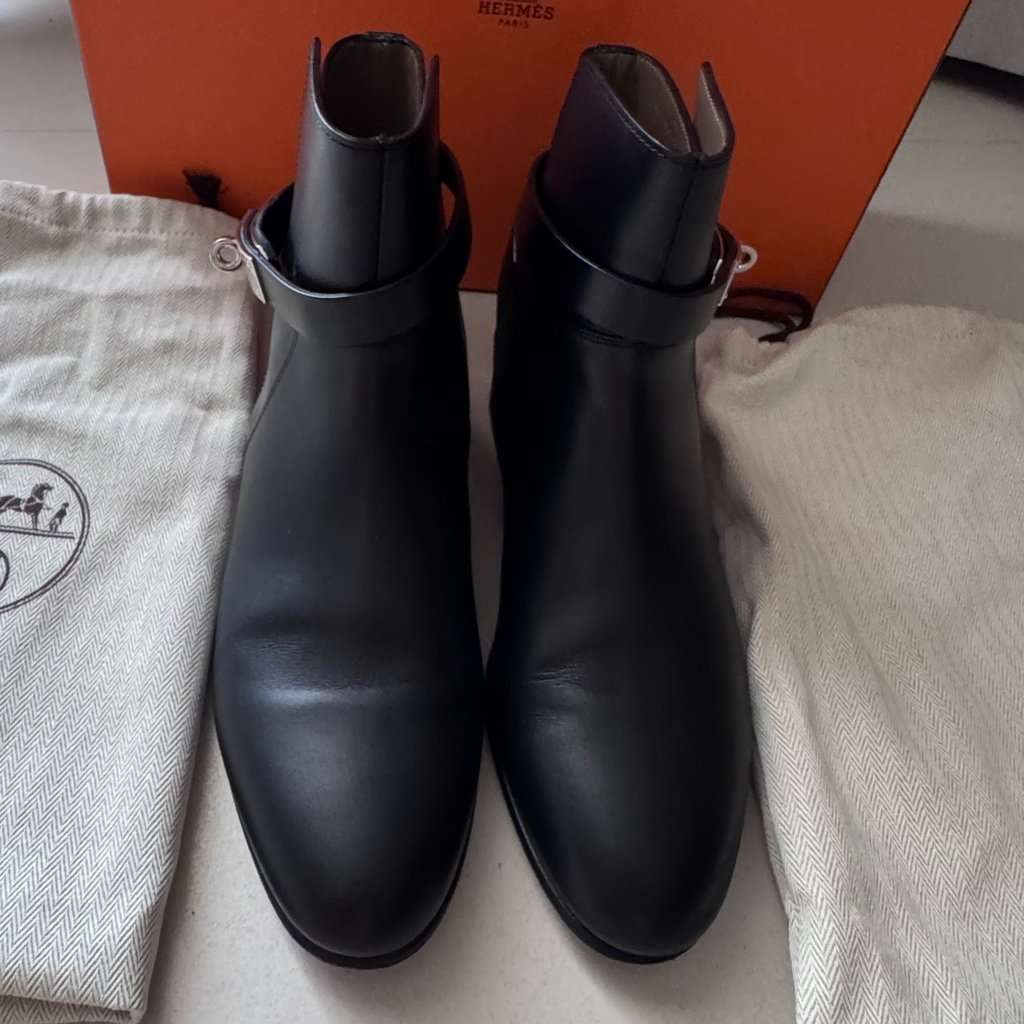 Hermès Neo Ankle Strap Boots Black Very good - Inside View