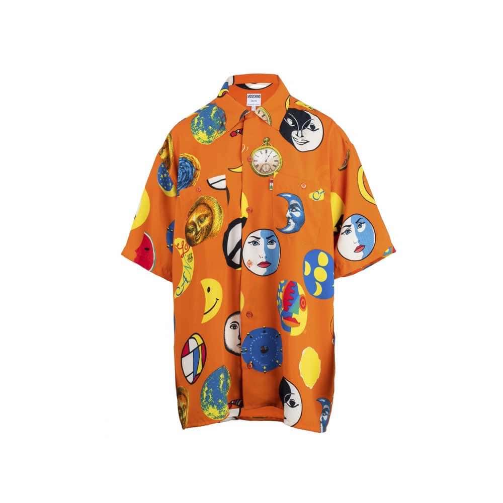 Moschino Printed Shirt Orange Very good - Front View