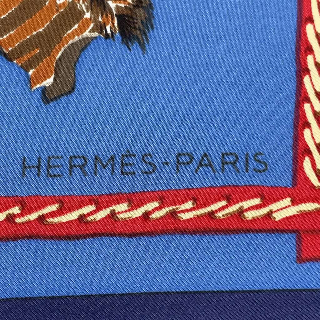 Hermès La Chasse en Afrique MultiColor Silk Very good condition - Model View