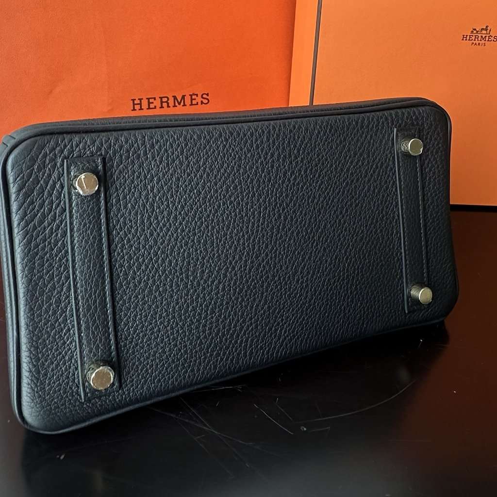 Hermès Birkin 25 Black Gold Black Leather Never worn, with tag - Inside View