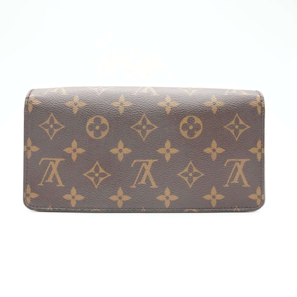 Louis Vuitton Wallet On Chain Lily Brown Canvas Good - Back View