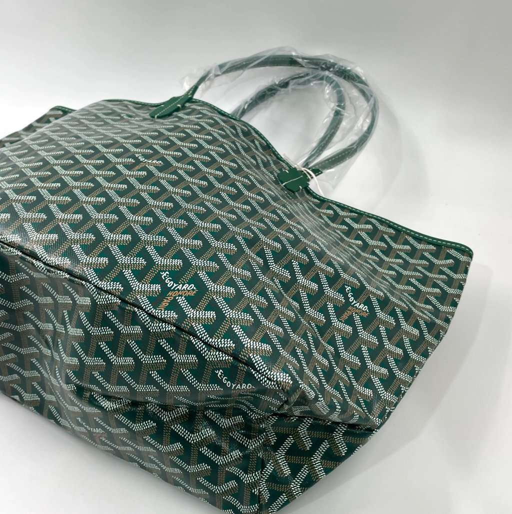 Goyard Saint Louis PM Green Green Canvas Never worn - Back View
