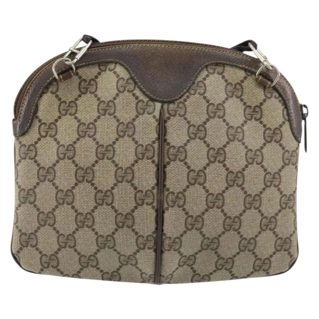 Gucci shoulder bag Beige Canvas Good - Back View