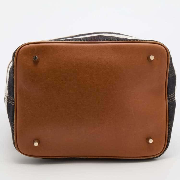 Burberry Ashby Hobo Brown Canvas Leather Good - Inside View