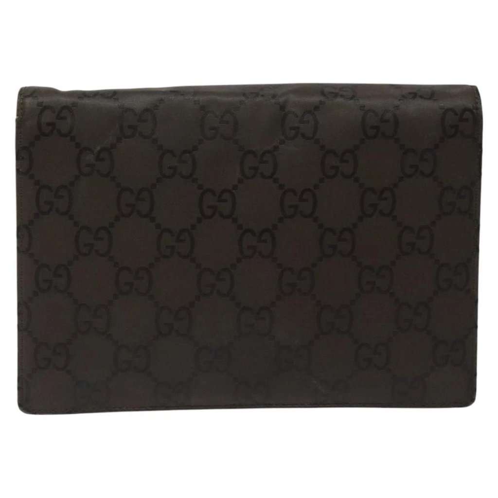 Gucci Clutch Brown Canvas Good condition - Back View