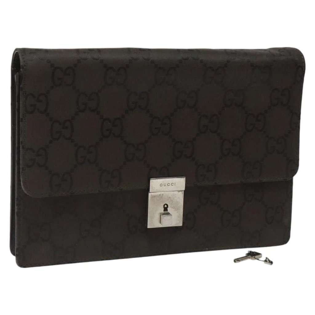 Gucci Clutch Brown Canvas Good condition - Front View