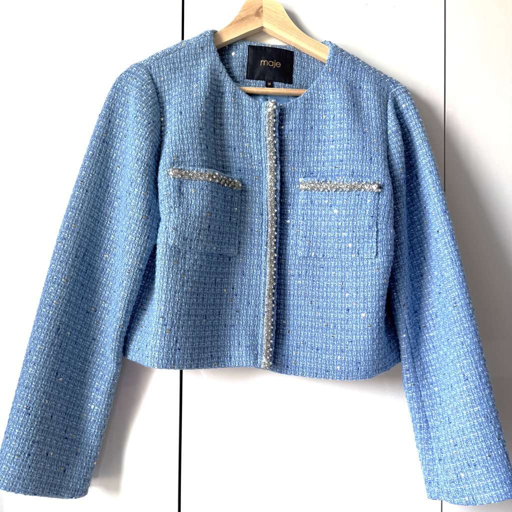 Maje Short blazer Blue Never worn - Front View