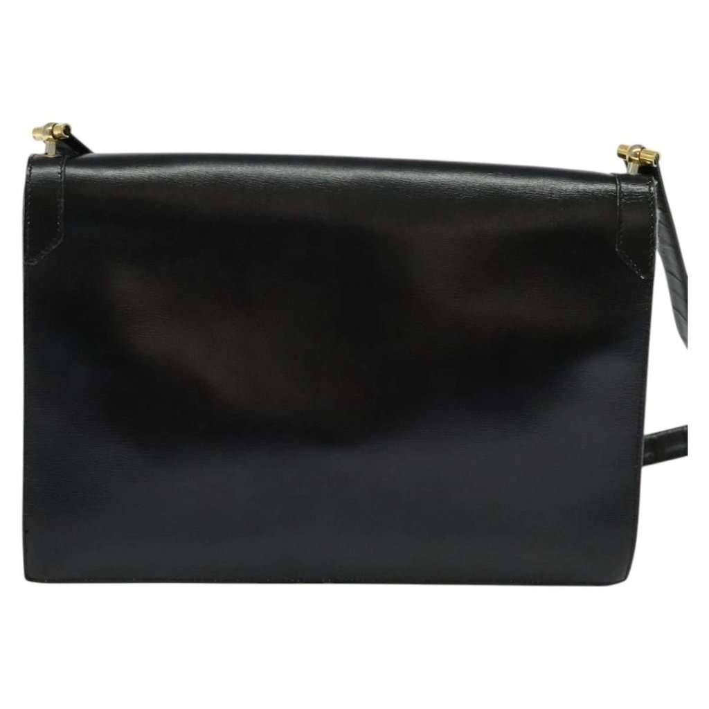 Christian Dior shoulder bag Black Leather Good condition - Back View