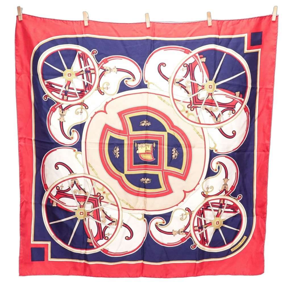 Hermès Washington's Carriage Silk 90 MultiColor Silk Very good condition - Front View