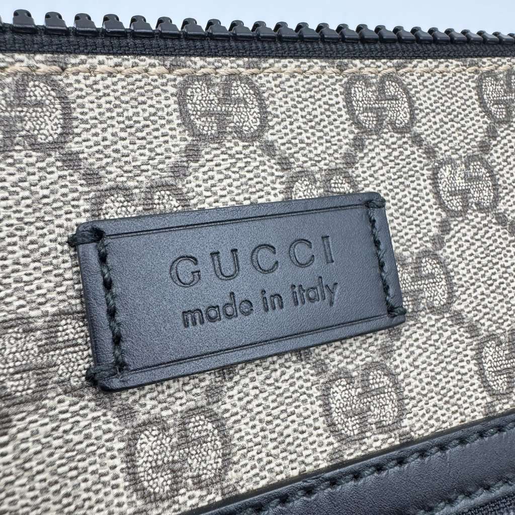 Gucci GG supreme monogram black Camel Leather Very good - Box View