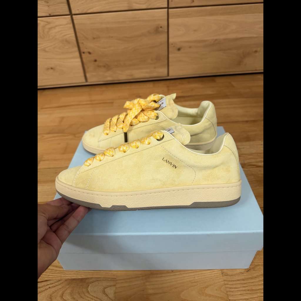 Lanvin Curb Lite Low Sneaker Yellow Never worn - Back View