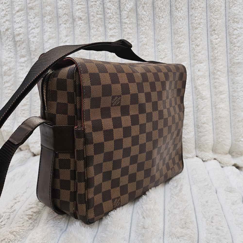 Louis Vuitton Naviglio Messenger Brown Canvas Gold Good - Inside View