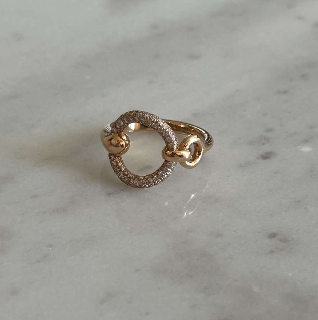 Hermès Filet d'or ring Gold Rose Gold Never worn, with tag - Model View