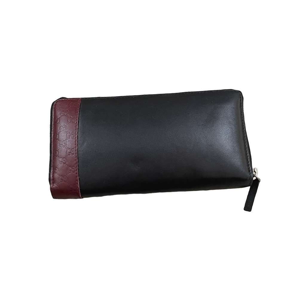 Gucci Micro Guccissima GG Wallet Black Leather Good condition - Front View