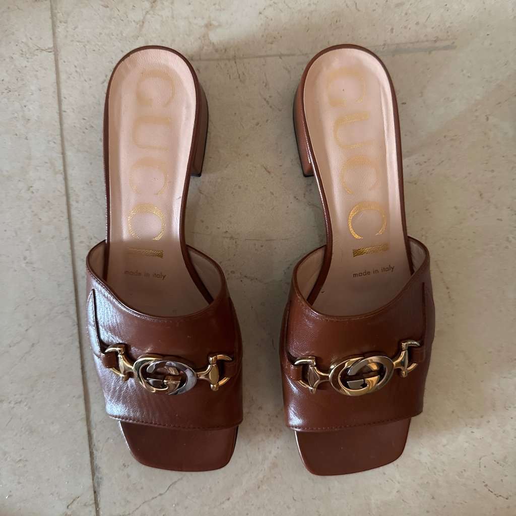 Gucci GG logo Brown Leather Very good - Inside View