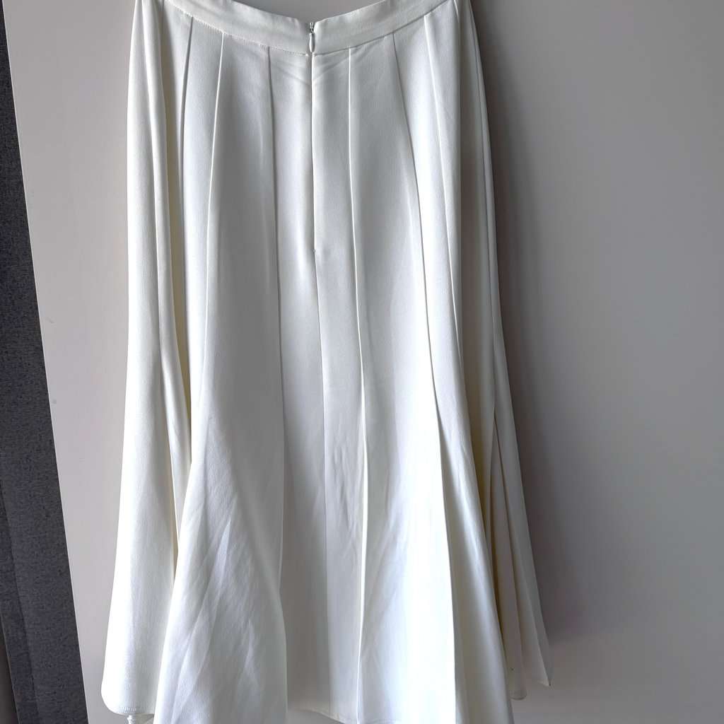 Ermanno Scervino Pleated skirt White Very good - Back View