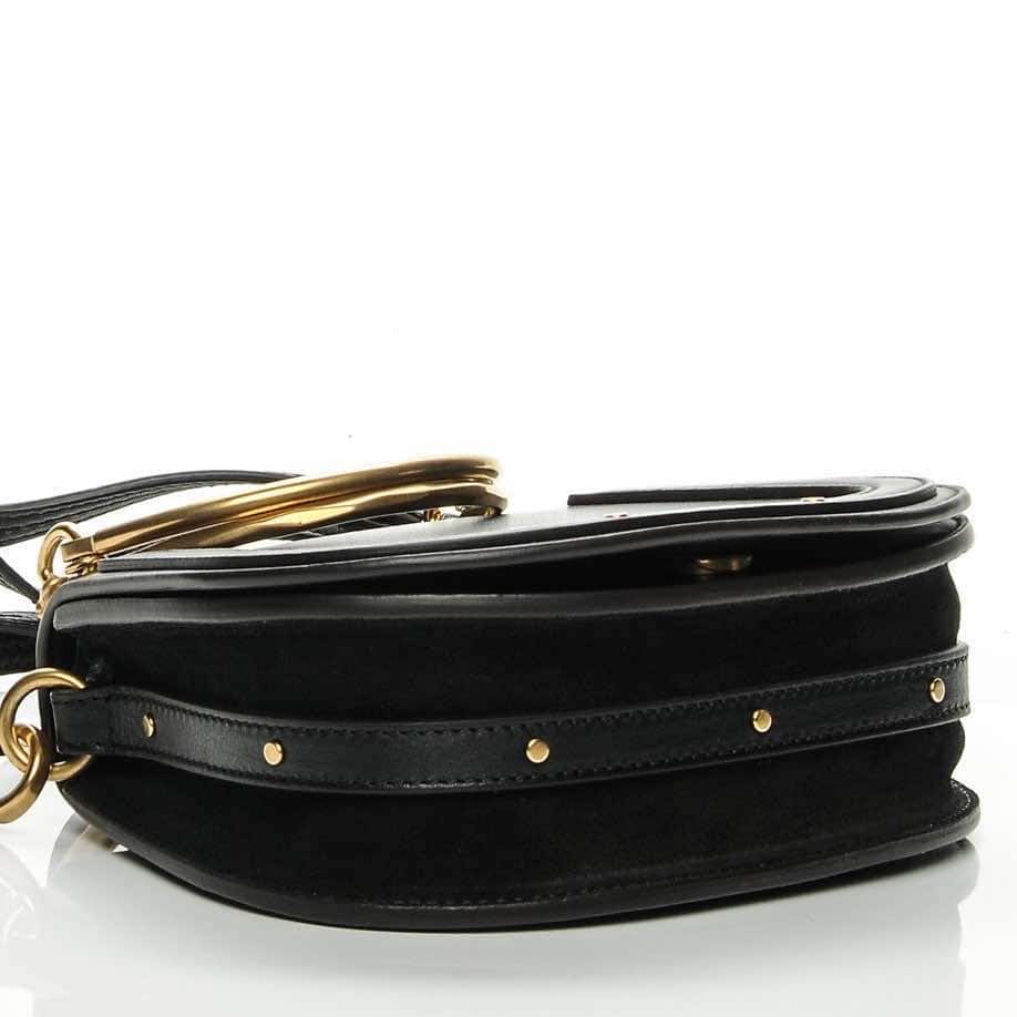 Chloé Nile shoulder bag Black Leather Gold Very good condition - Inside View