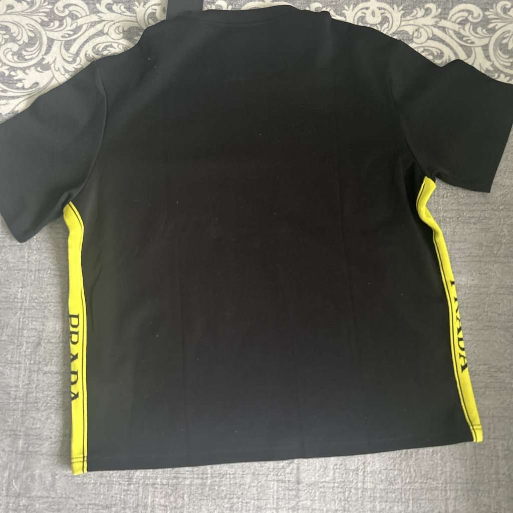 Prada Prada Black T-shirt Black Polyamide Never worn, with tag - Back View