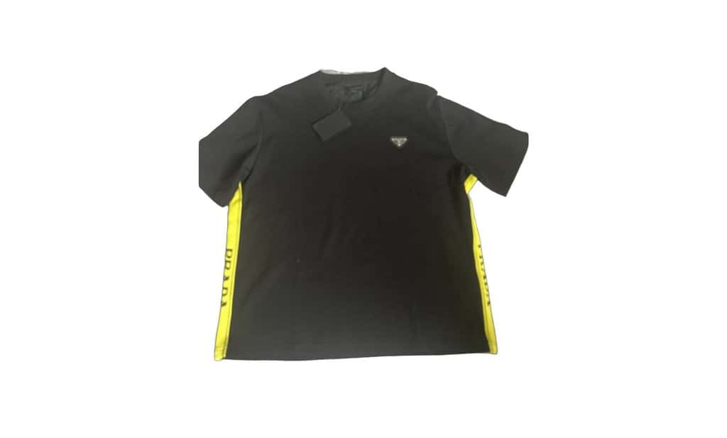 Prada Prada Black T-shirt Black Polyamide Never worn, with tag - Front View