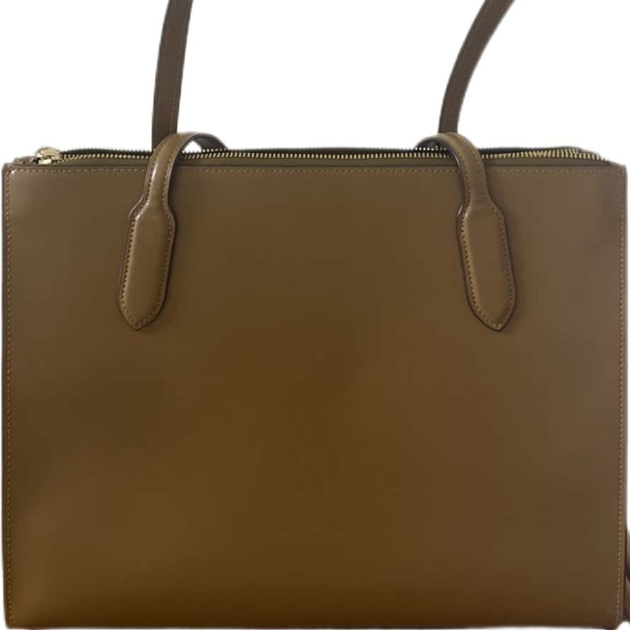 Coach NINA CARRYALL LIGHT SADDLE Brown Leather Very good - Back View