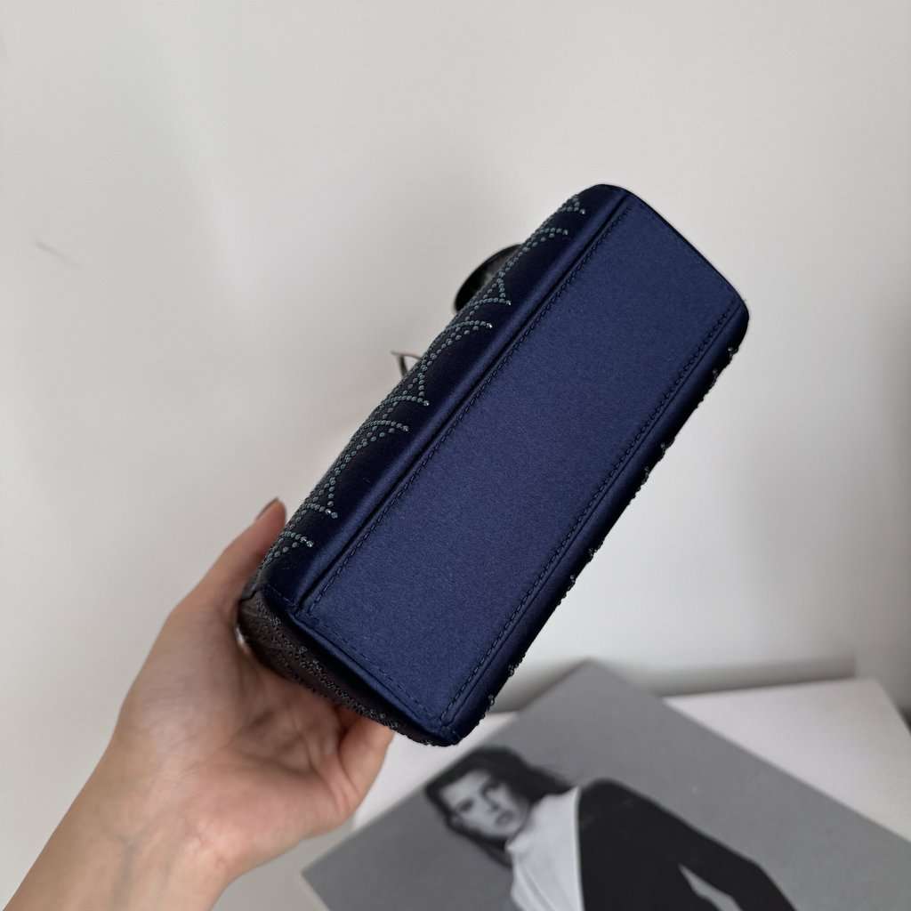 Christian Dior mini navy blue Navy Canvas Never worn - Inside View