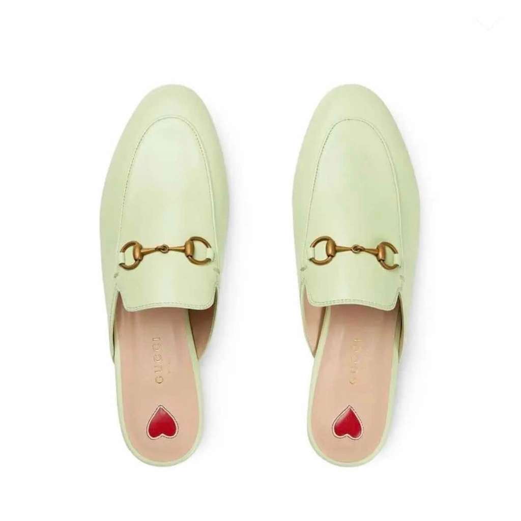 Gucci Princetown leather mules Green Leather Never worn, with tag - Inside View