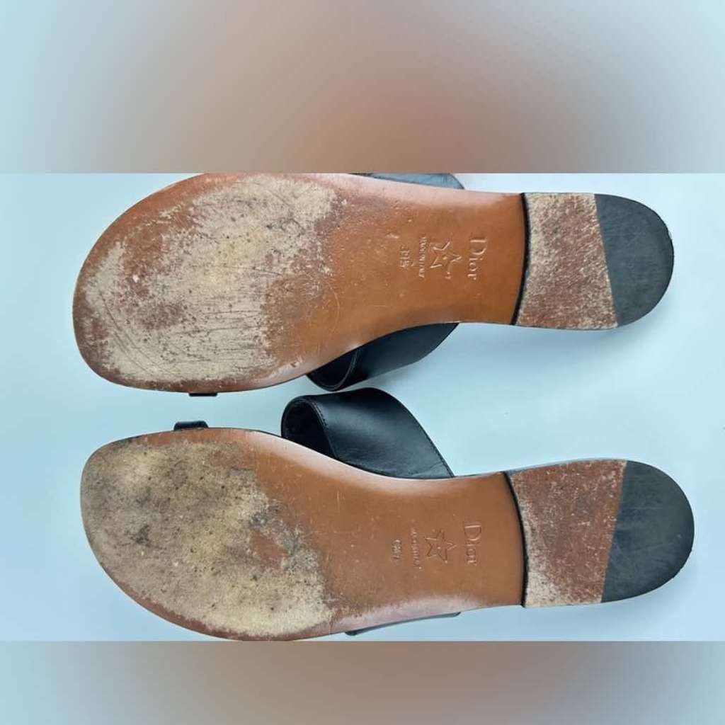 Dior Jardin slides Black Leather Very good - Inside View