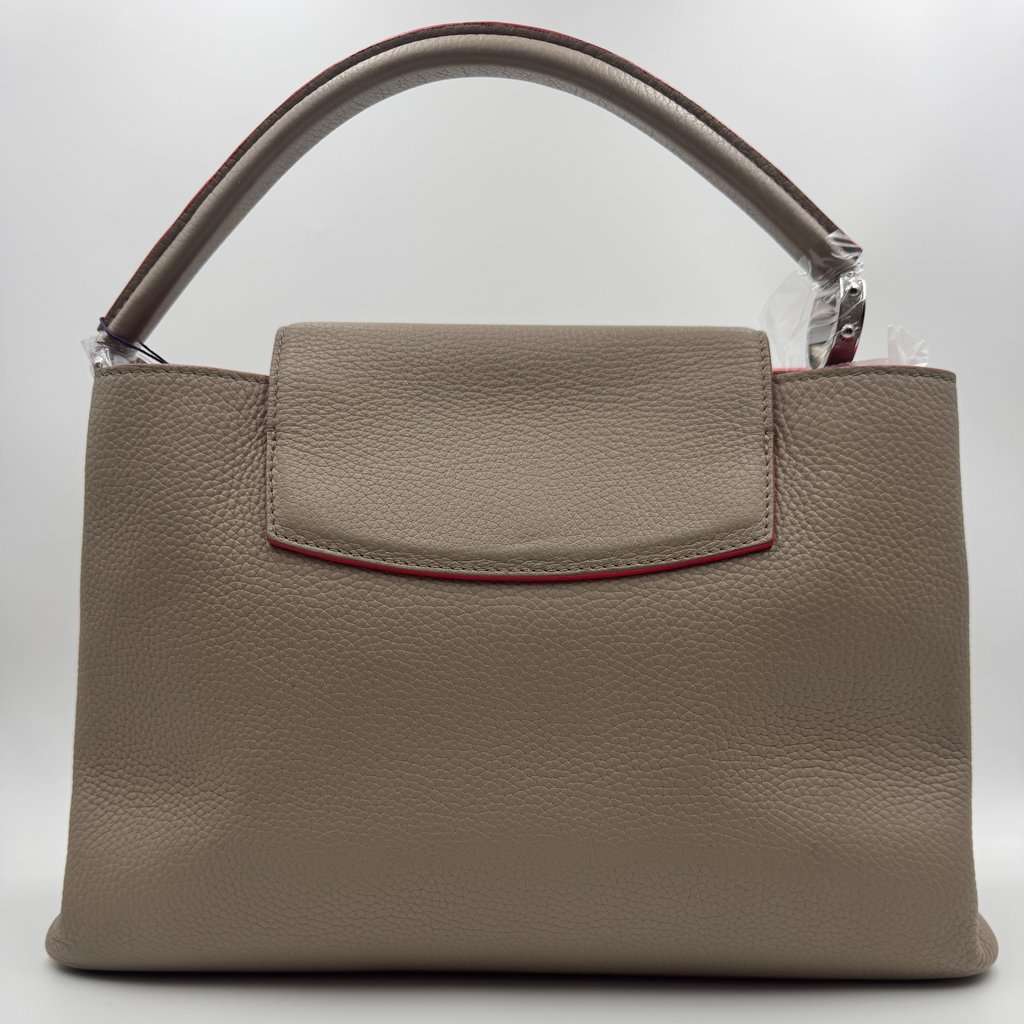 Louis Vuitton Capucines Grey Leather Good - Back View