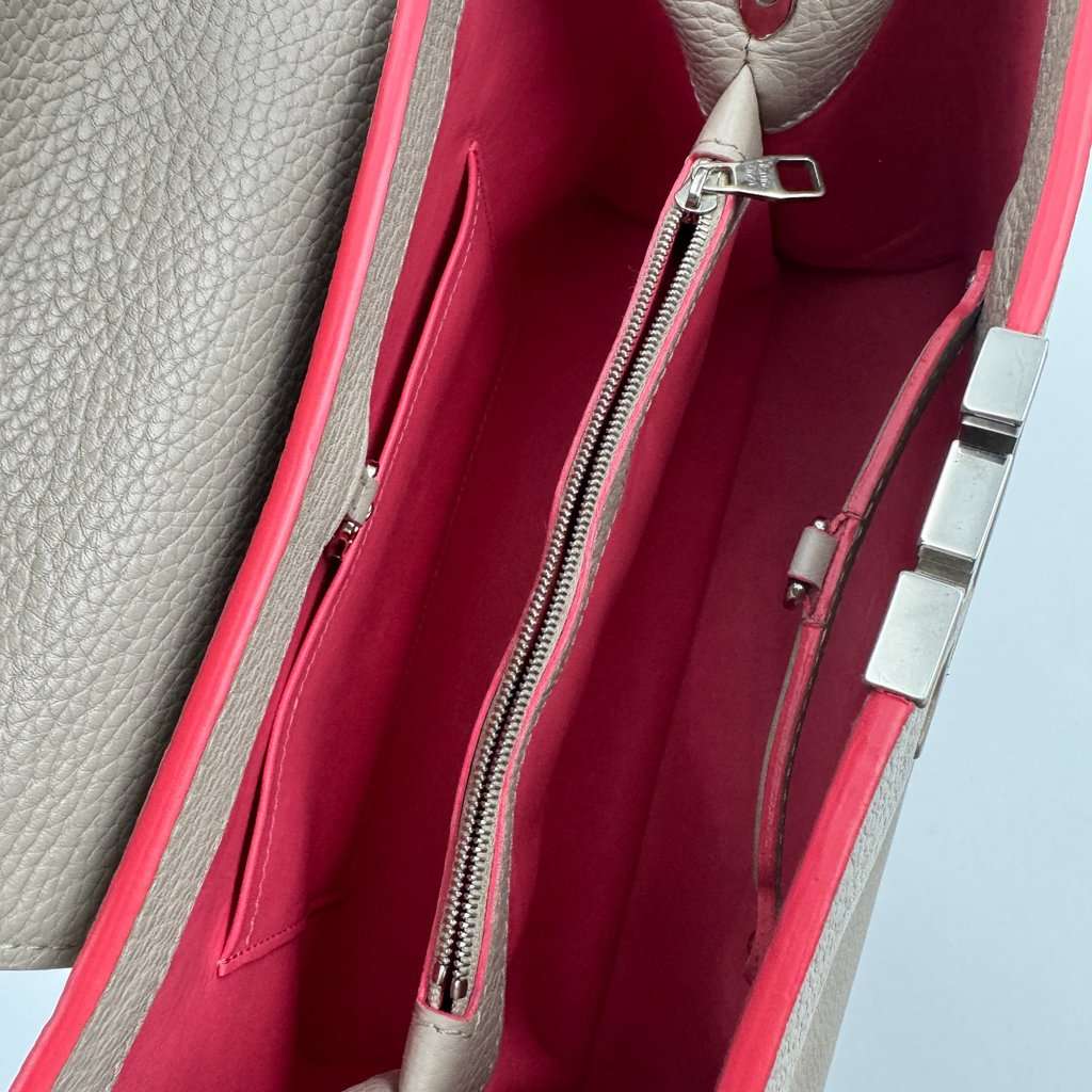Louis Vuitton Capucines Grey Leather Good - Model View