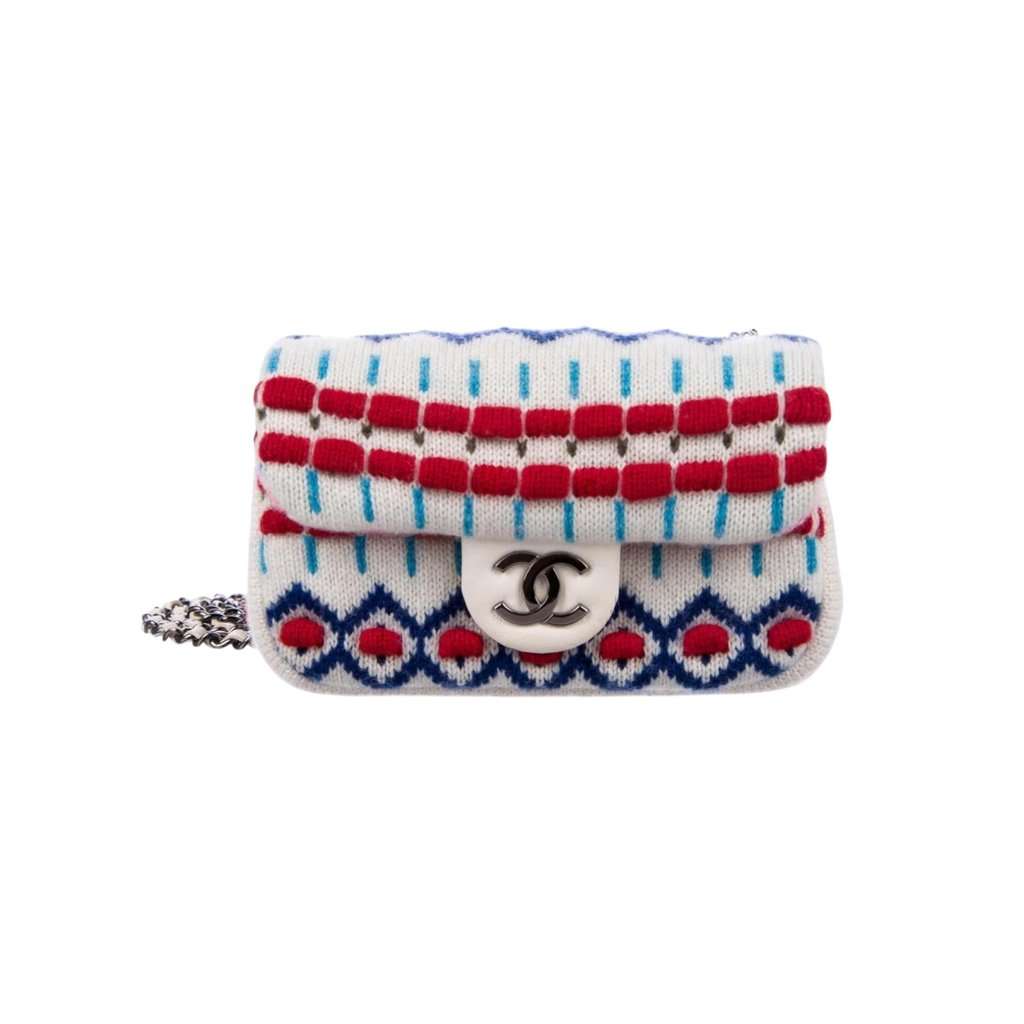 Chanel classic flap White Cashmere Good - Front View