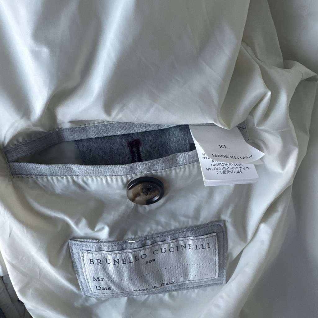 Brunello Cucinelli Grey Padded Wool Puffer Grey Wool Very good condition - Model View