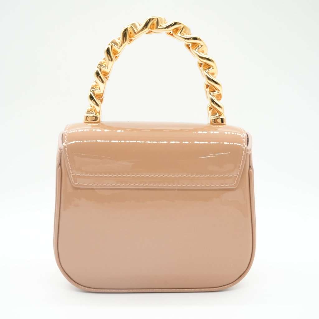 Versace La Medusa Mini Shoulder Beige Leather Never worn - Back View
