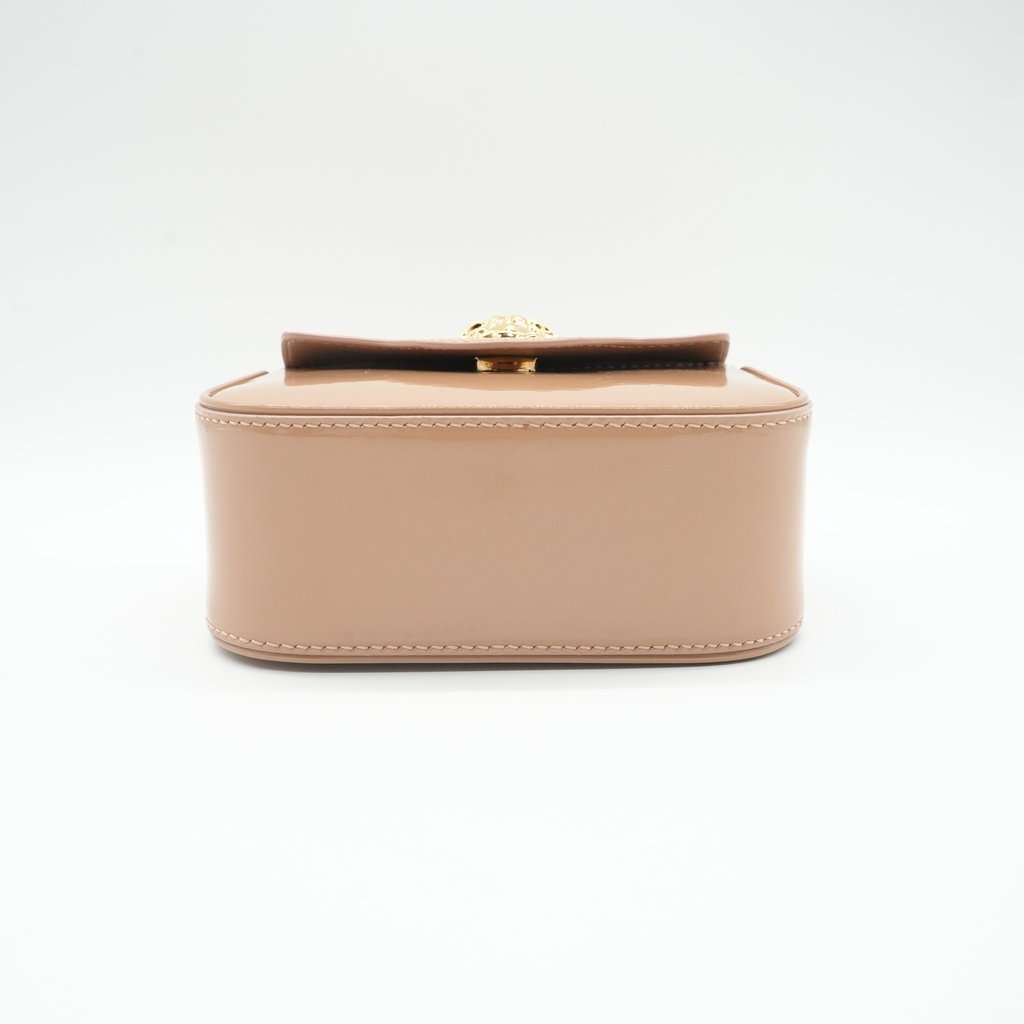 Versace La Medusa Mini Shoulder Beige Leather Never worn - Inside View