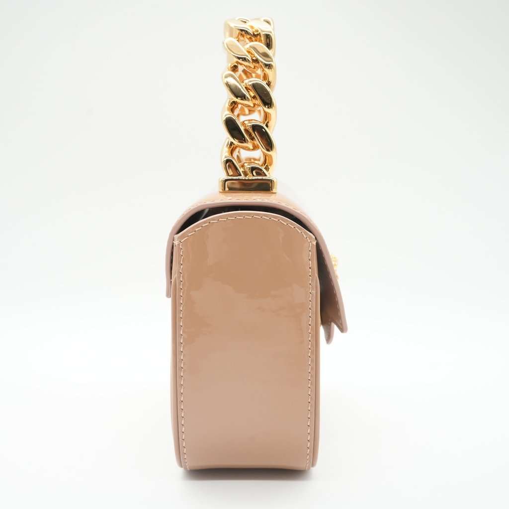 Versace La Medusa Mini Shoulder Beige Leather Never worn - Box View
