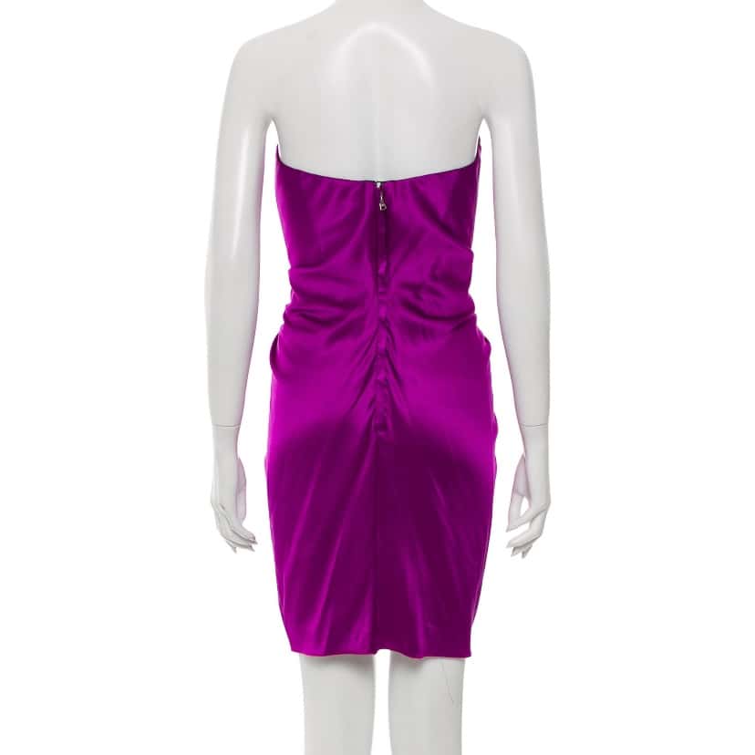 Dolce & Gabbana Silk Mini Dress Purple Silk Very good condition - Back View