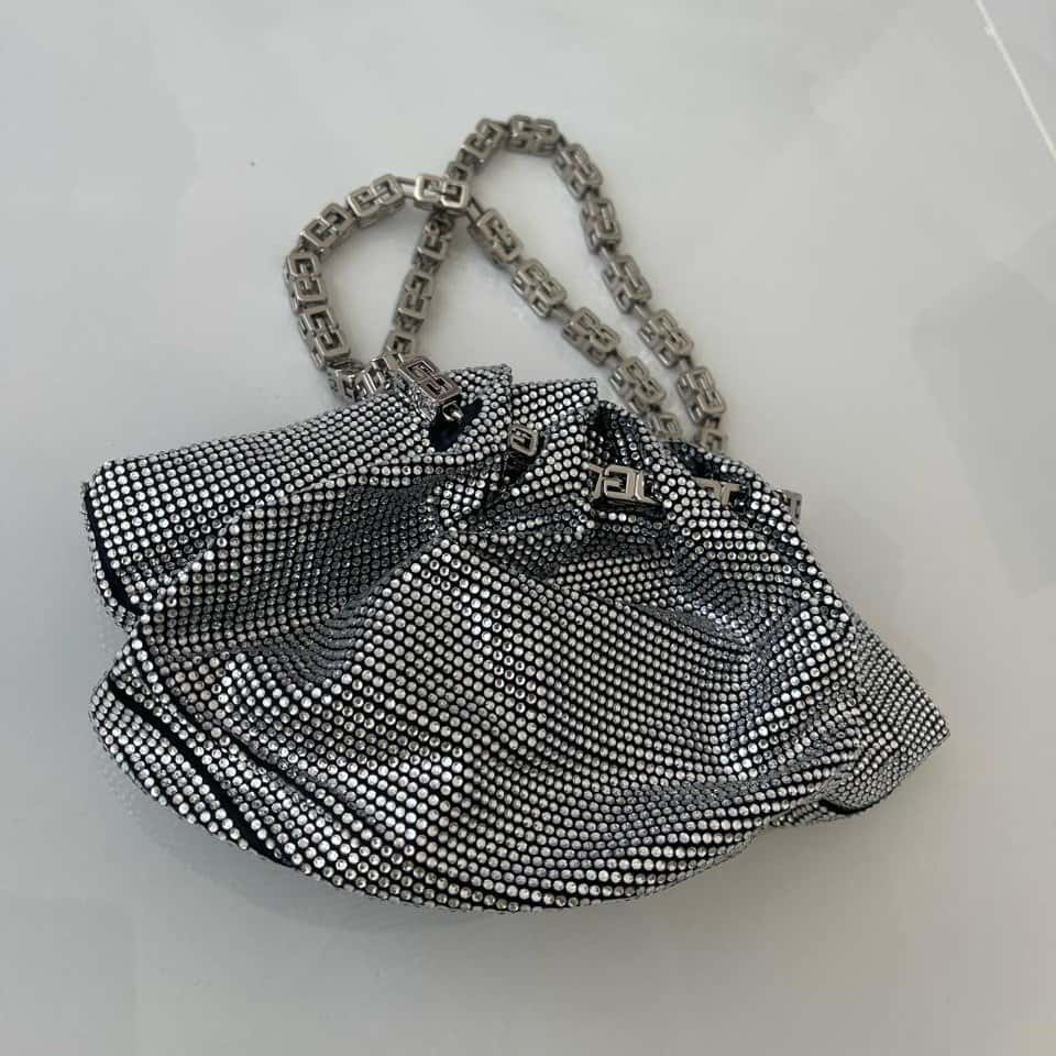 Givenchy Mini Kenny Bag Strass Silver Very good - Back View