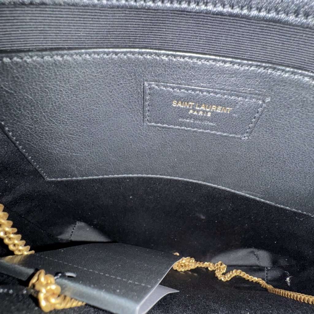 Saint Laurent Saint Laurent Shopping Mini Black Leather Never worn, with tag - Inside View