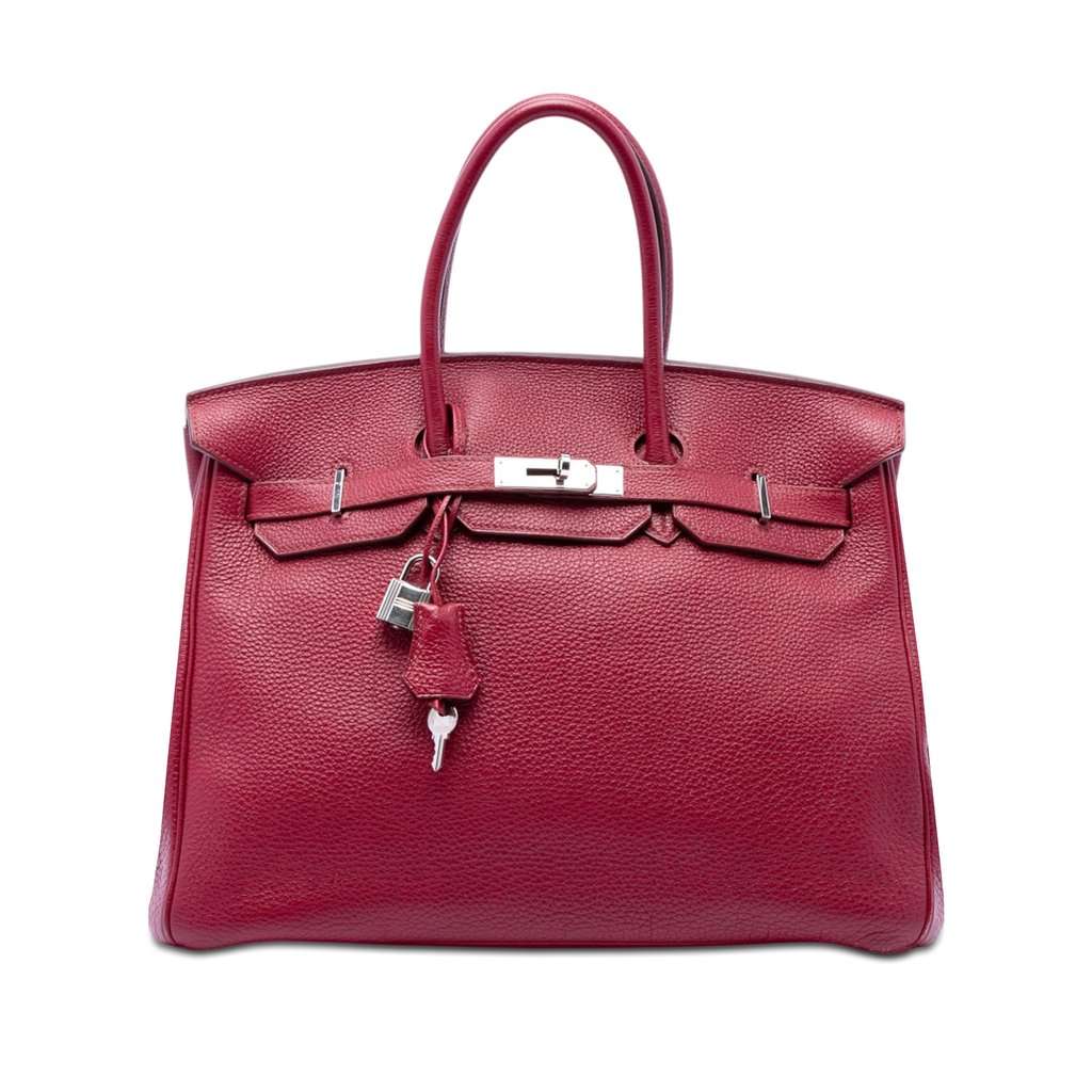 Hermès Togo Birkin Retourne 35 Red Leather Very good - Front View