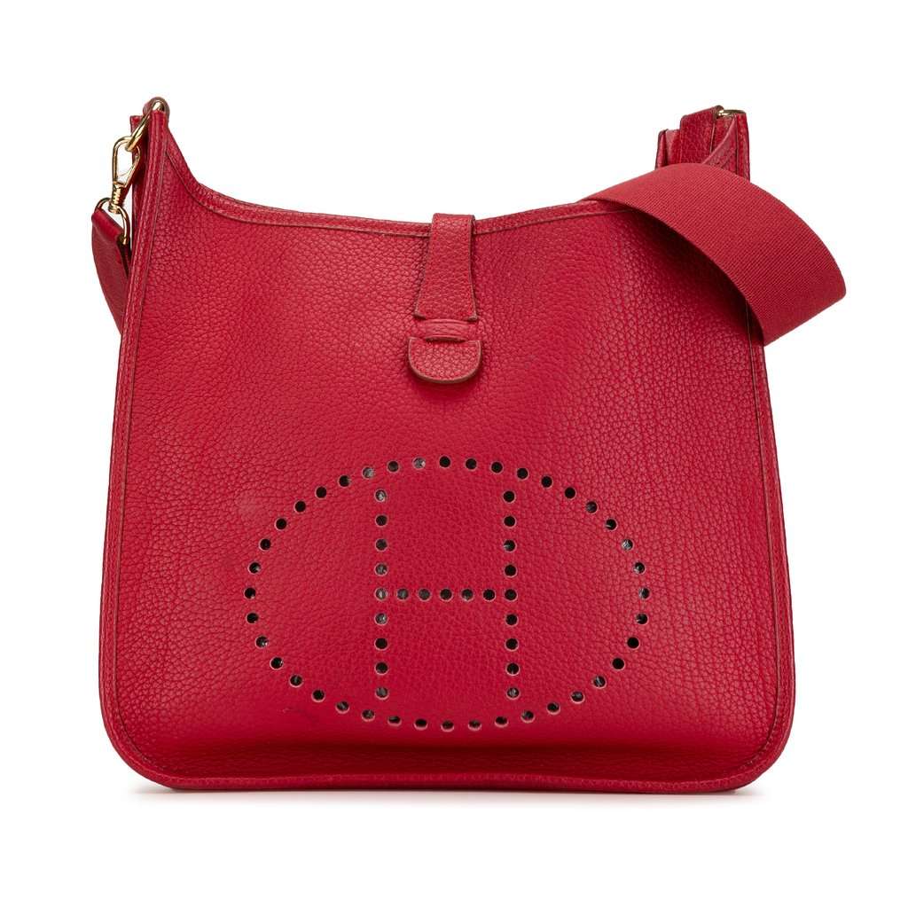 Hermès Clemence Evelyne I 33 Red Leather Very good condition - Front View