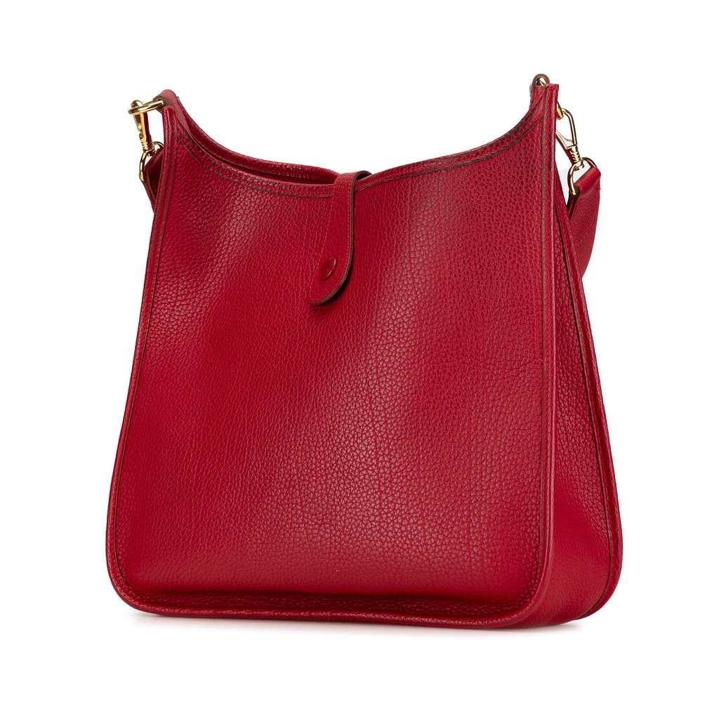 Hermès Clemence Evelyne I 33 Red Leather Very good condition - Back View