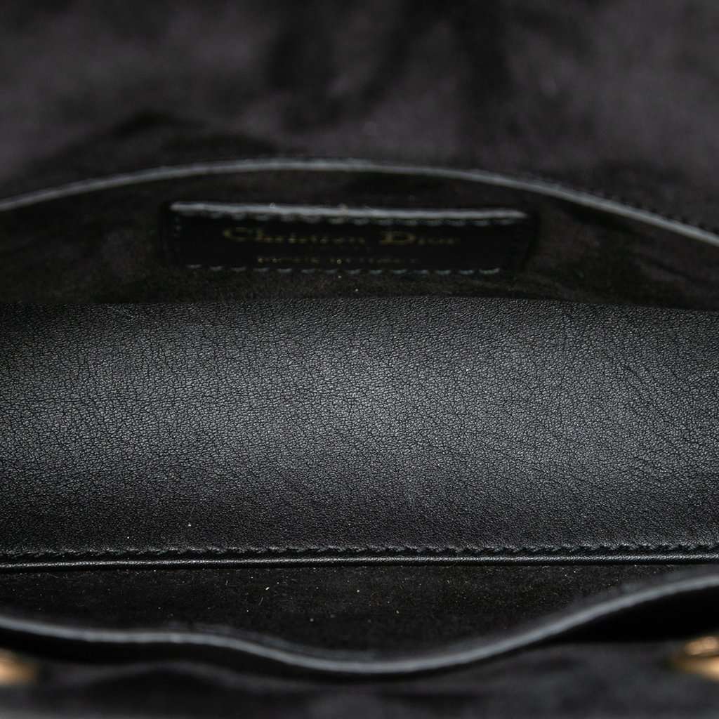 Dior Mini Embroidered Canvas Swords Lady Dior Yellow Very good - Model View