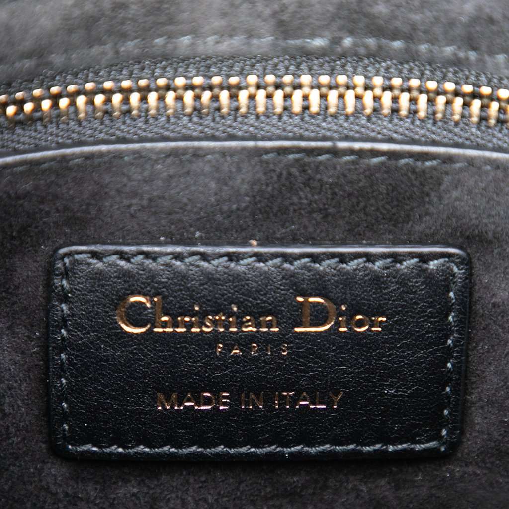Dior Mini Embroidered Canvas Swords Lady Dior Yellow Very good - Box View