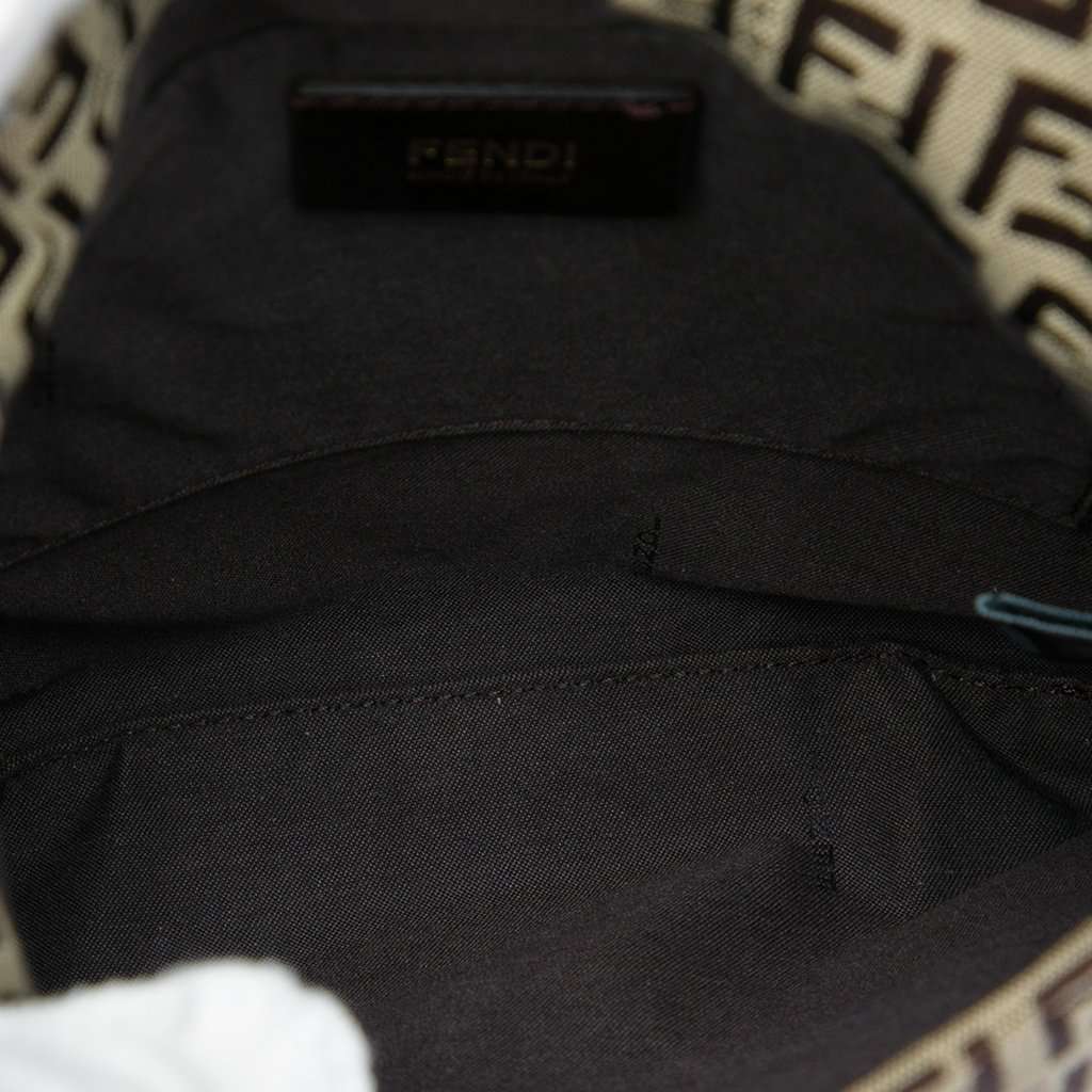 Fendi Zucchino Canvas Crossbody Brown Very good - Model View
