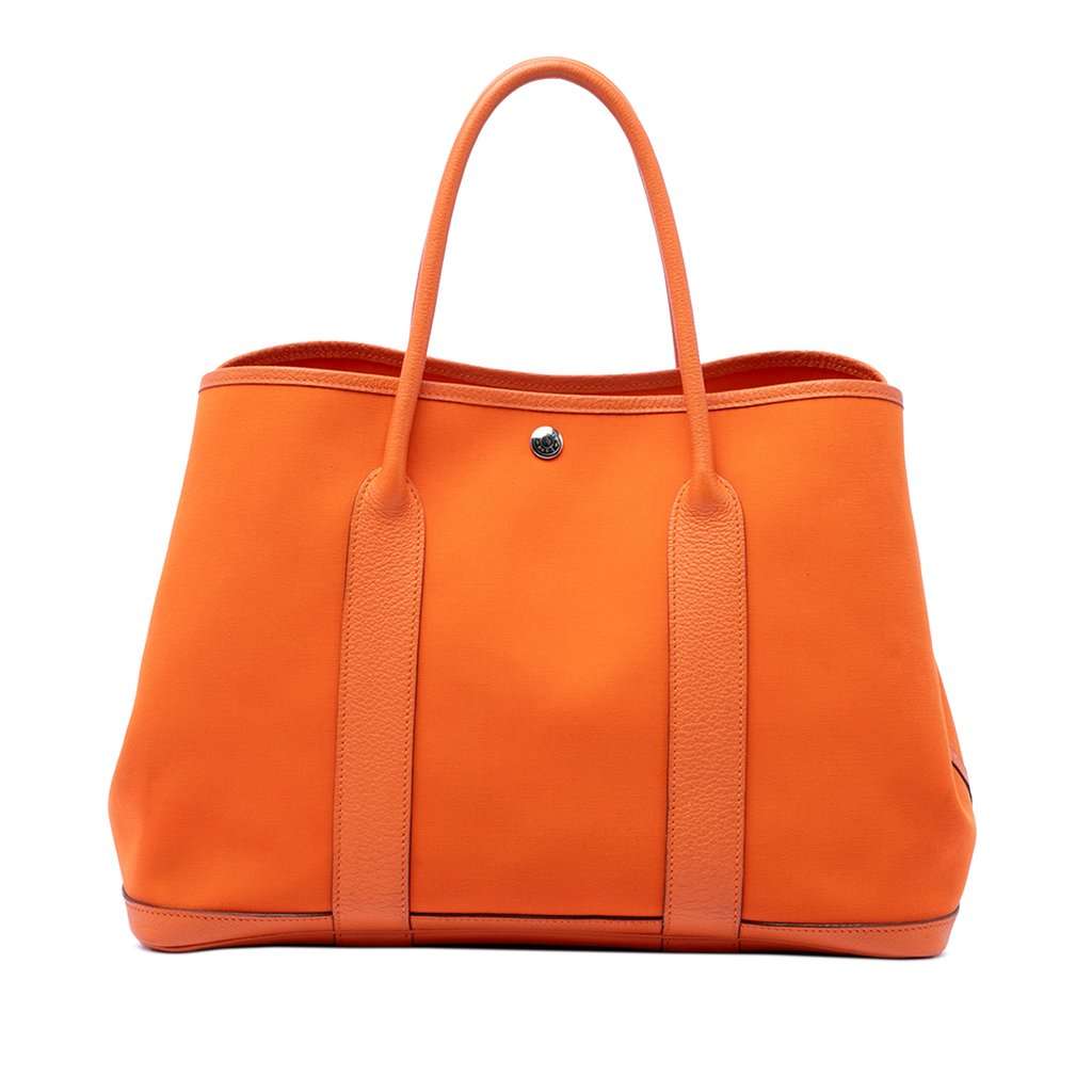 Hermès Toile and Negonda Garden Party 36 Orange Very good condition - Front View
