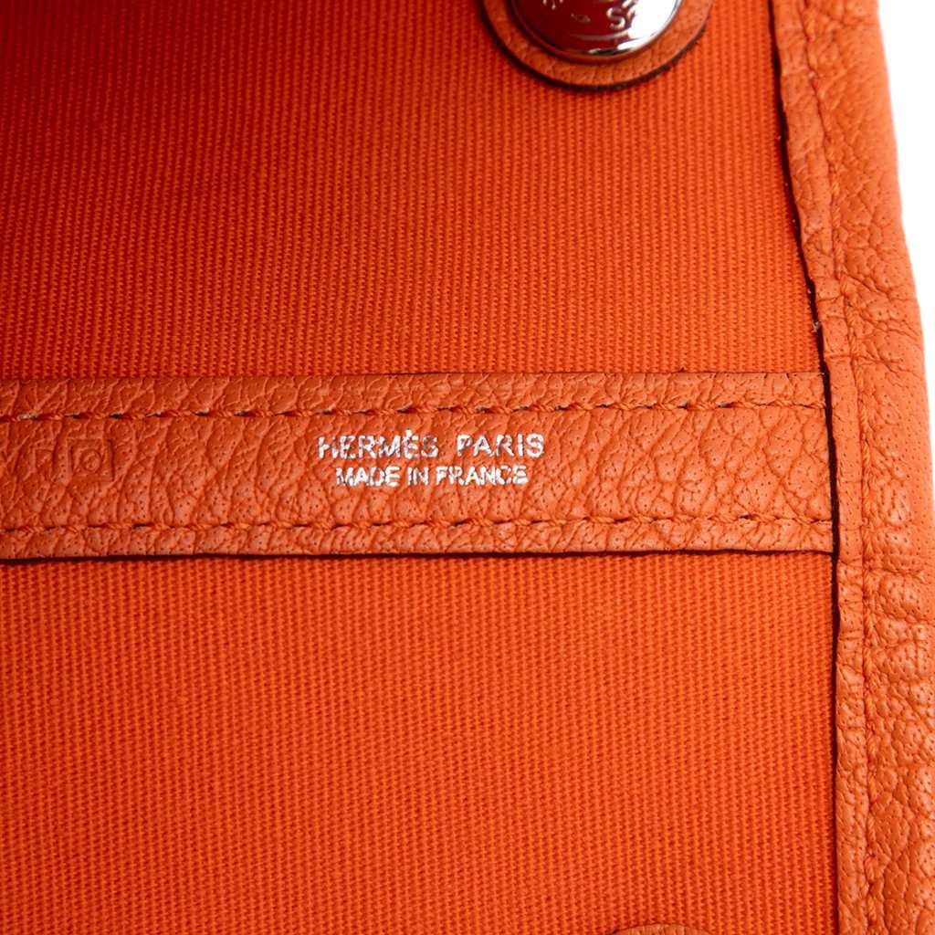 Hermès Toile and Negonda Garden Party 36 Orange Very good condition - Box View