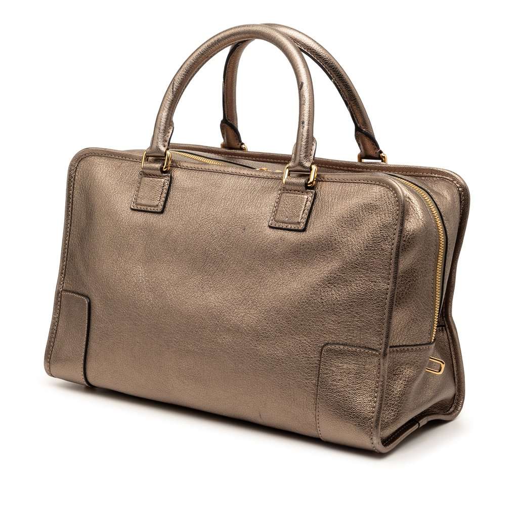 Loewe Metallic Goatskin Amazona 36 Gold Leather Very good condition - Back View