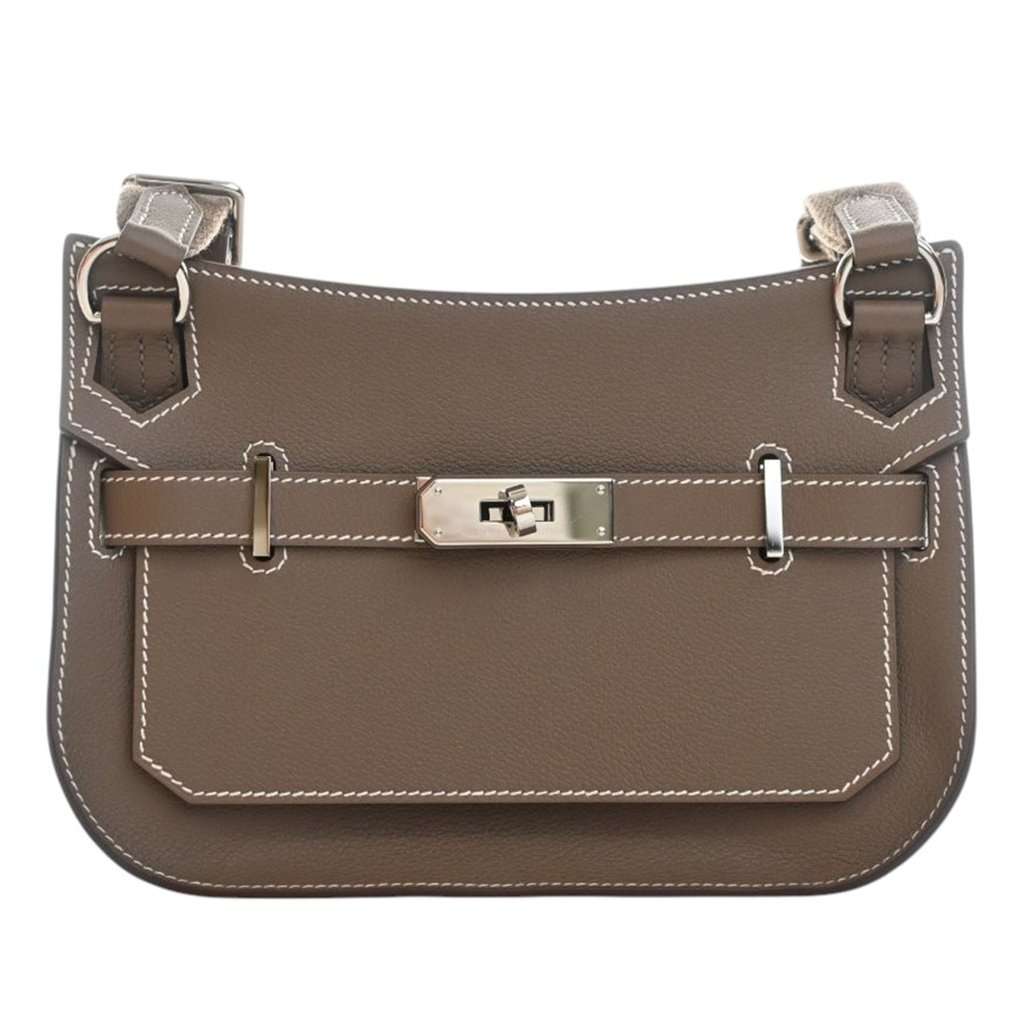 Hermès Mini Evercolor Jypsiere Brown Leather Very good - Front View