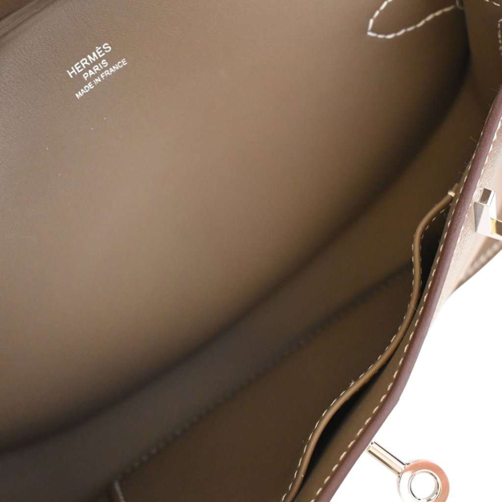 Hermès Mini Evercolor Jypsiere Brown Leather Very good - Model View