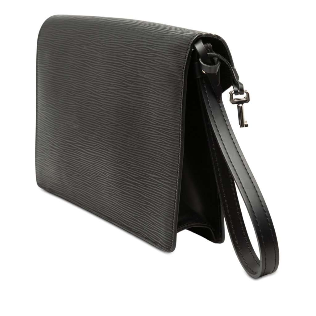 Louis Vuitton Epi Pochette Sellier Dragonne Black Leather Very good - Back View