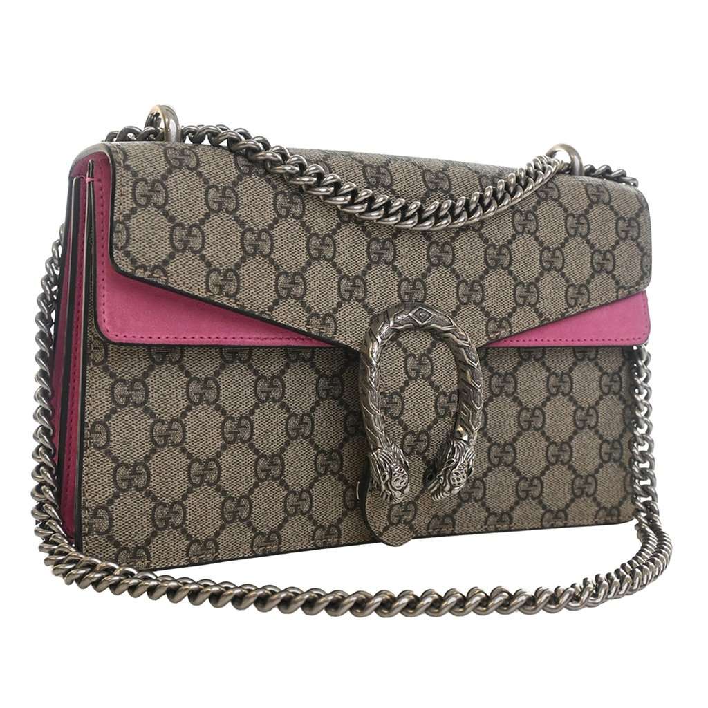 Gucci Medium GG Supreme Dionysus Shoulder Bag Beige Very good - Inside View